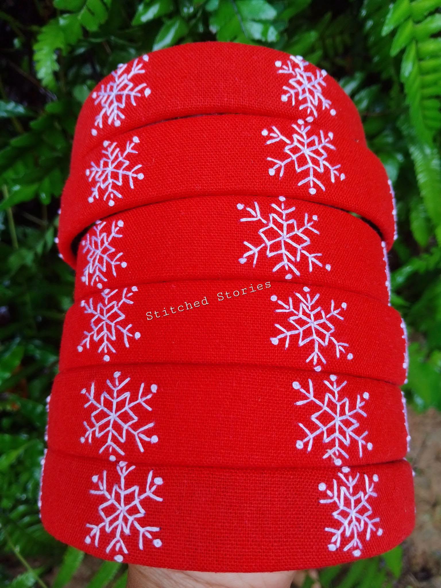 Hand embroidery Hair accessories for Christmas Gifts…