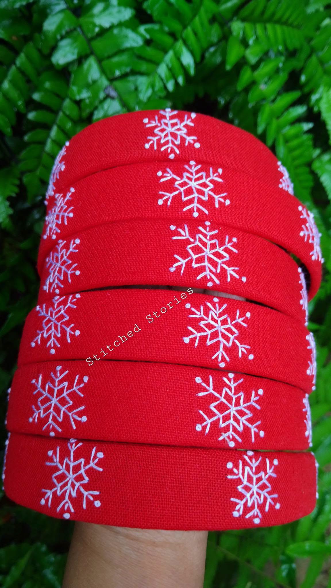 Hand embroidery Hair accessories for Christmas Gifts…