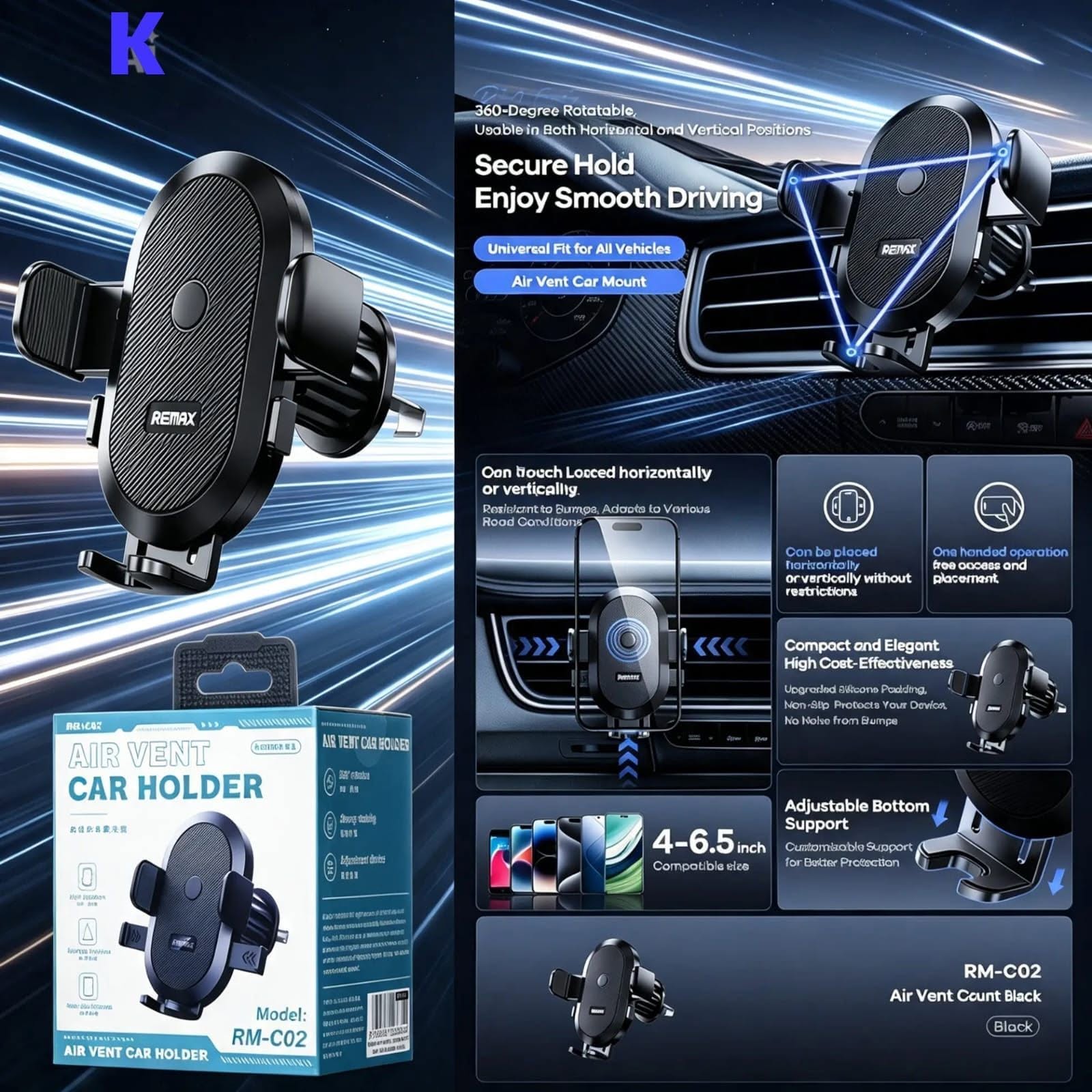 Remax Air Vent Car Phone Holder