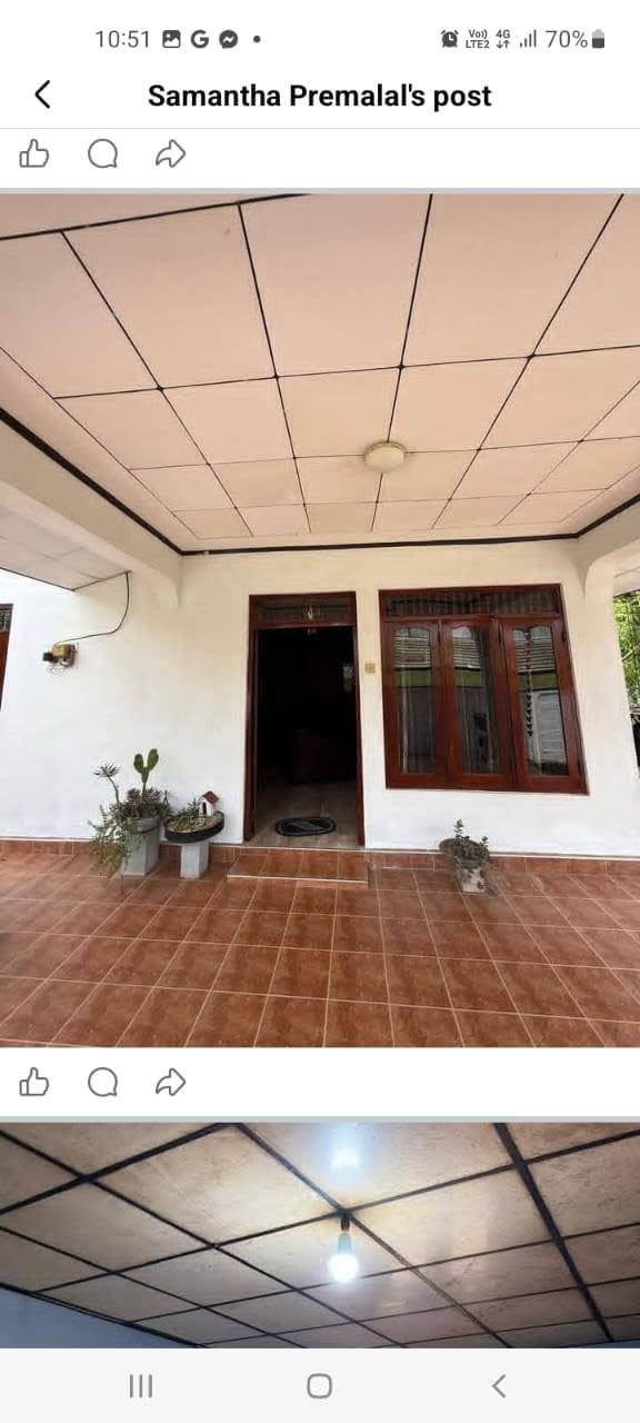 මීගමුව තිඹිරිගස්කටුව st.නික්ලස් පාසලට කිට්ටුව අංග සම්පුර්ණ නිවසක් කුලියට දීමට ඇත.