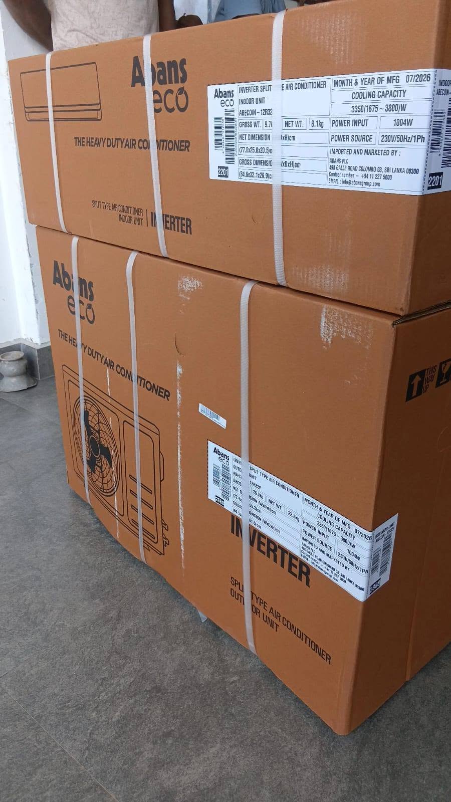 Abans ECO INVERTER 12000BTU (R32 gas) Air Conditioner.